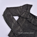 Tissu Jacquard tricoté par impression à chaud en polyester Spandex